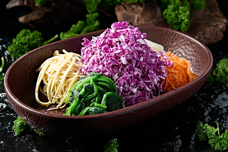 美味精美凉菜巧拌五色菜丝图片