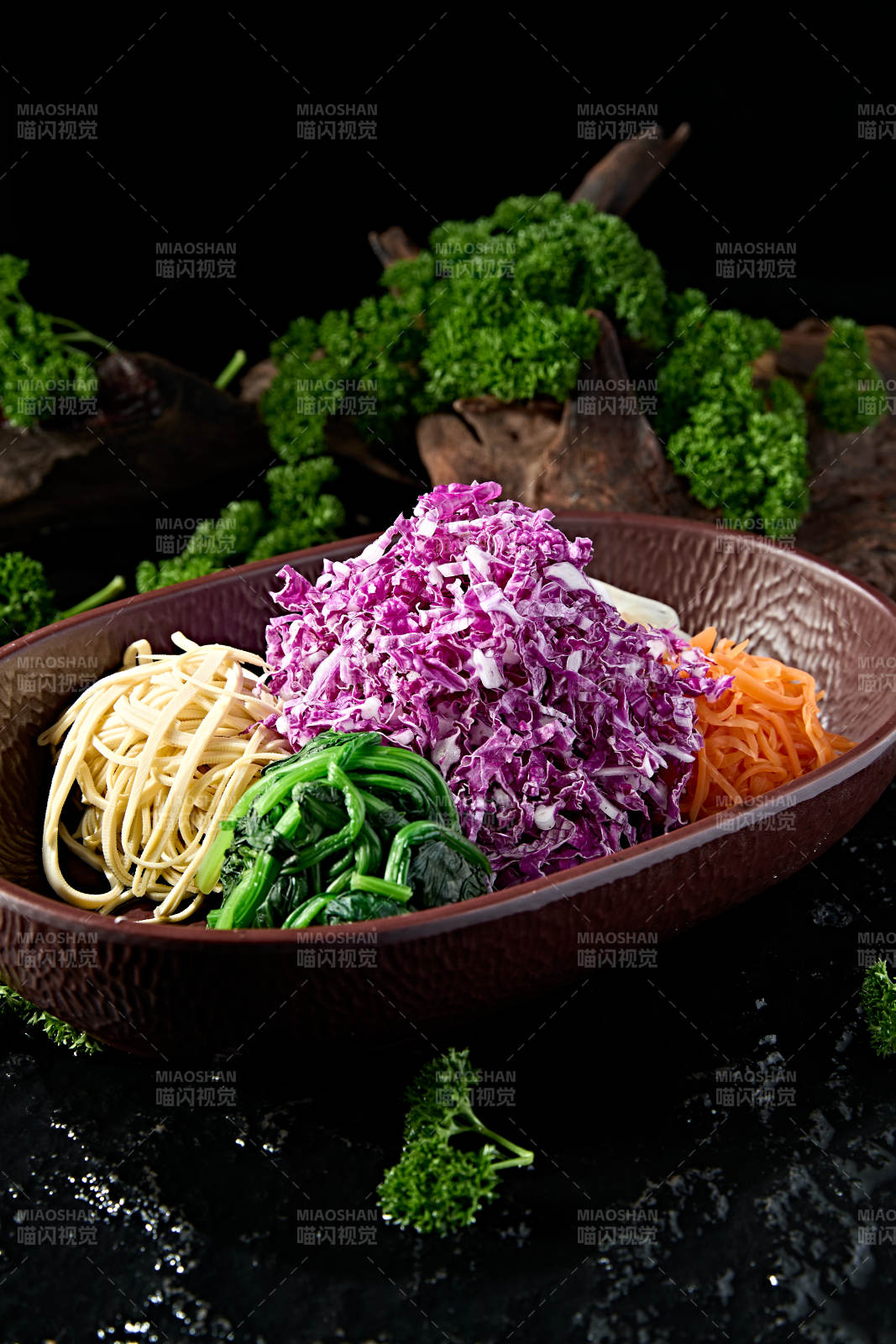 美味精美凉菜巧拌五色菜丝图片