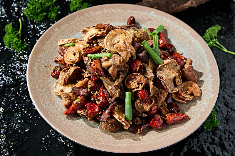 东北传统名菜风味儿炸三样图片