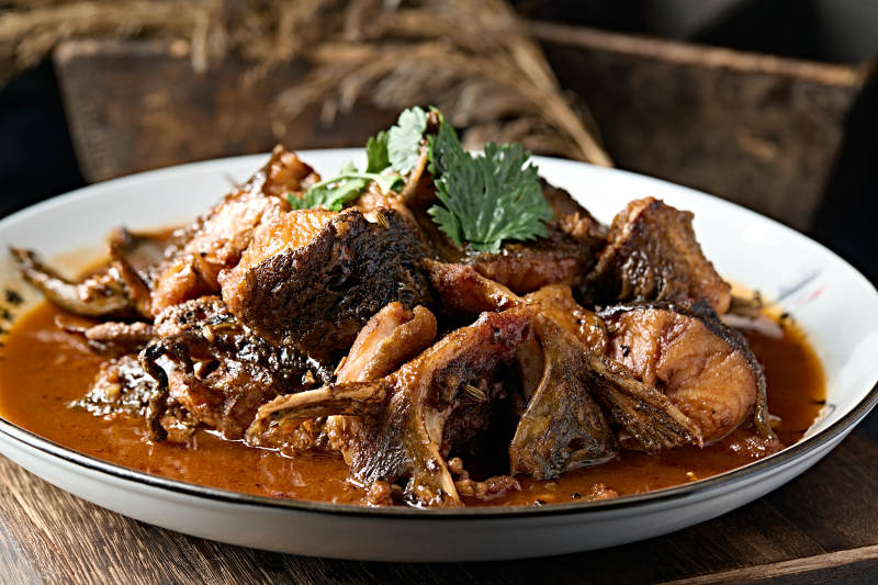 美味红烧蒜香鲶鱼块图片