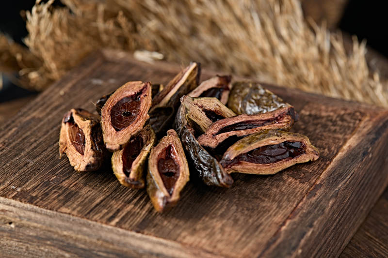 湖南湘潭特产干制槟榔特写拍摄图片