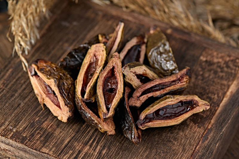 湖南湘潭特产干制槟榔特写拍摄图片