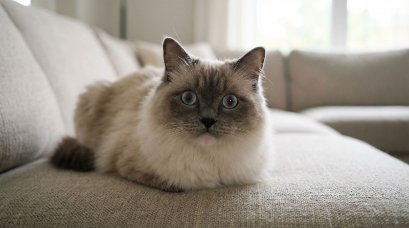 猫咪静卧沙发图片