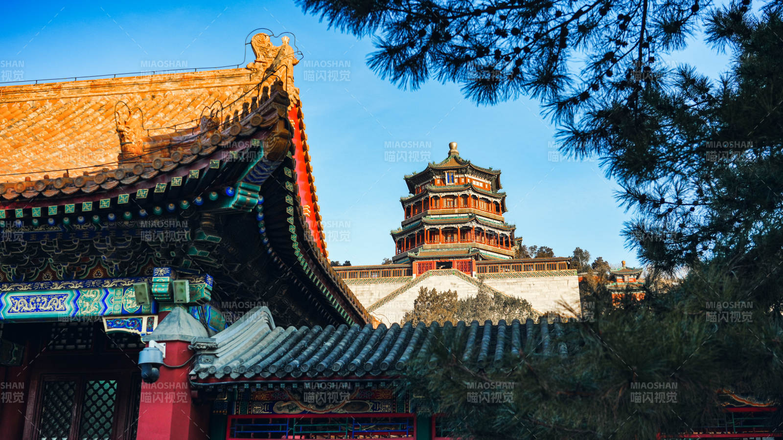 颐和园佛香阁古建筑风光图片