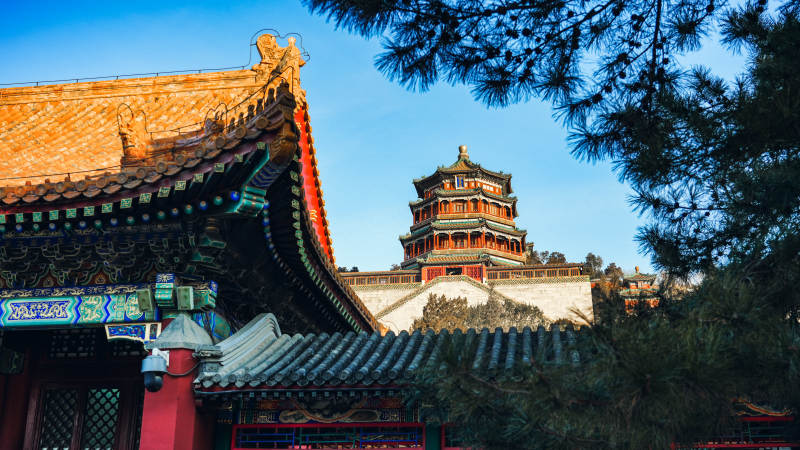 颐和园佛香阁古建筑风光图片