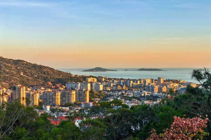 海滨城市日落美景（厦门）图片