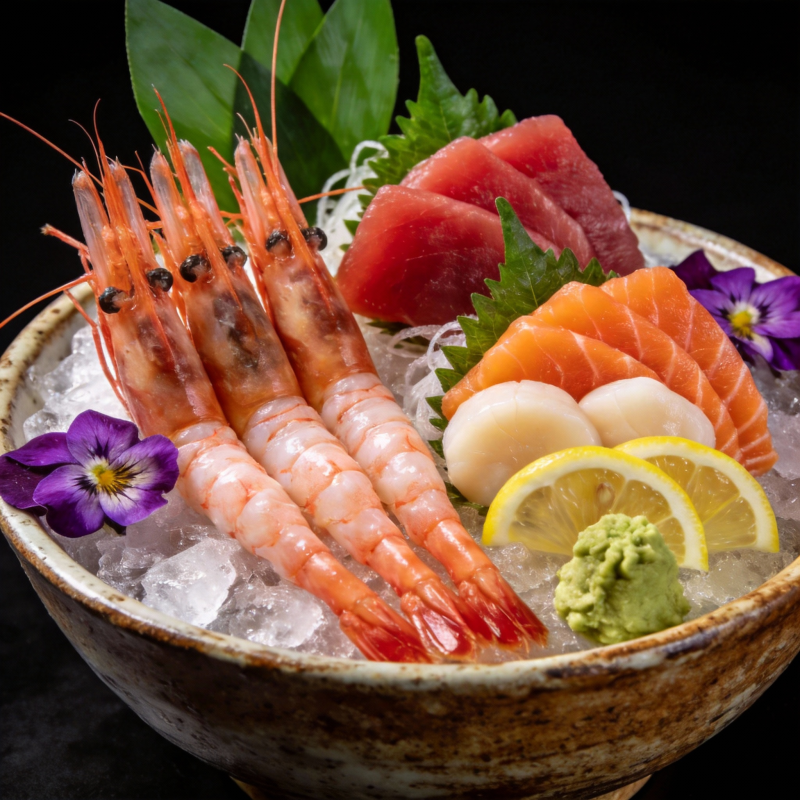 鲜美刺身拼盘图片