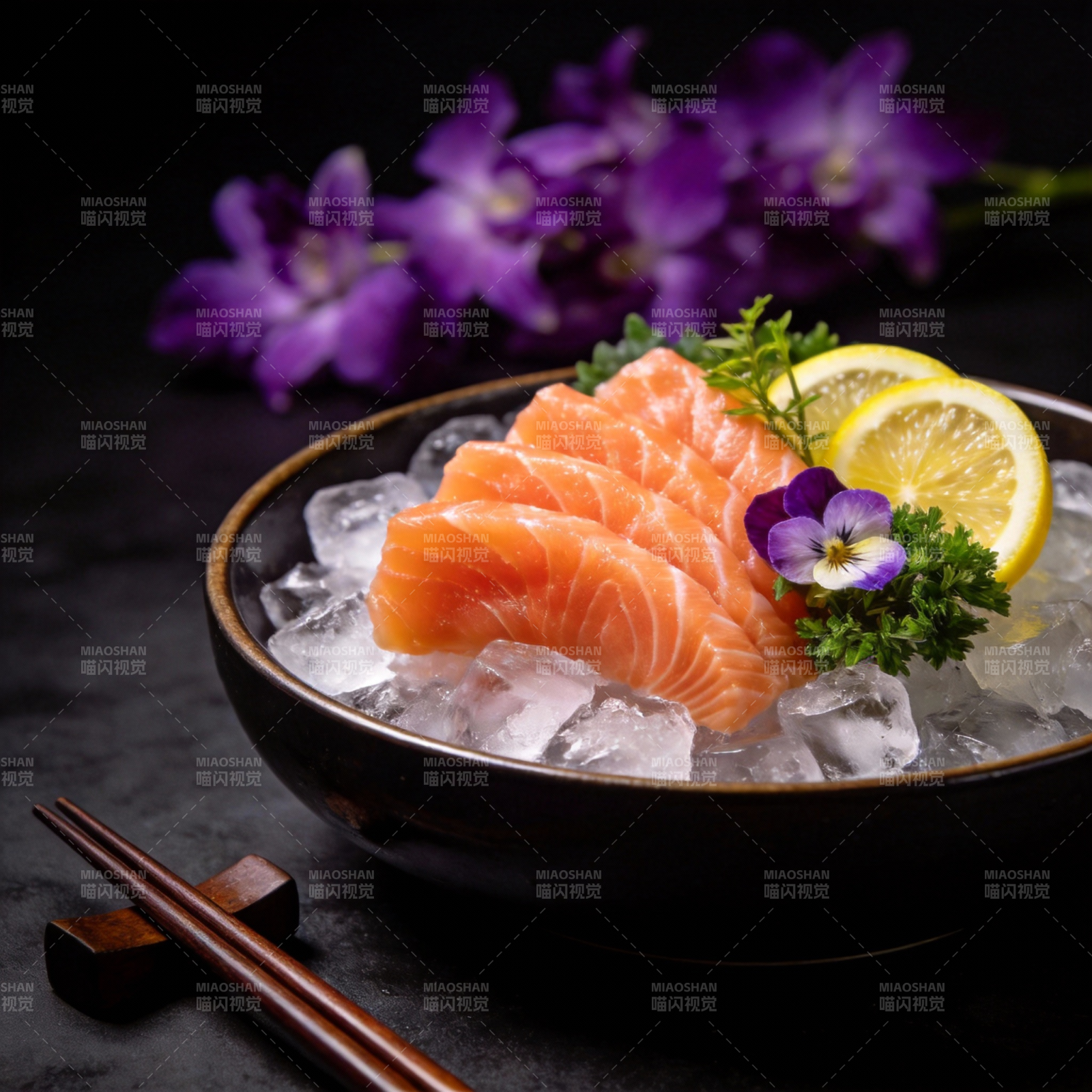 三文鱼刺身拼盘图片