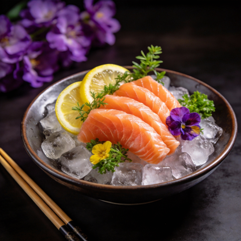 三文鱼刺身拼盘图片