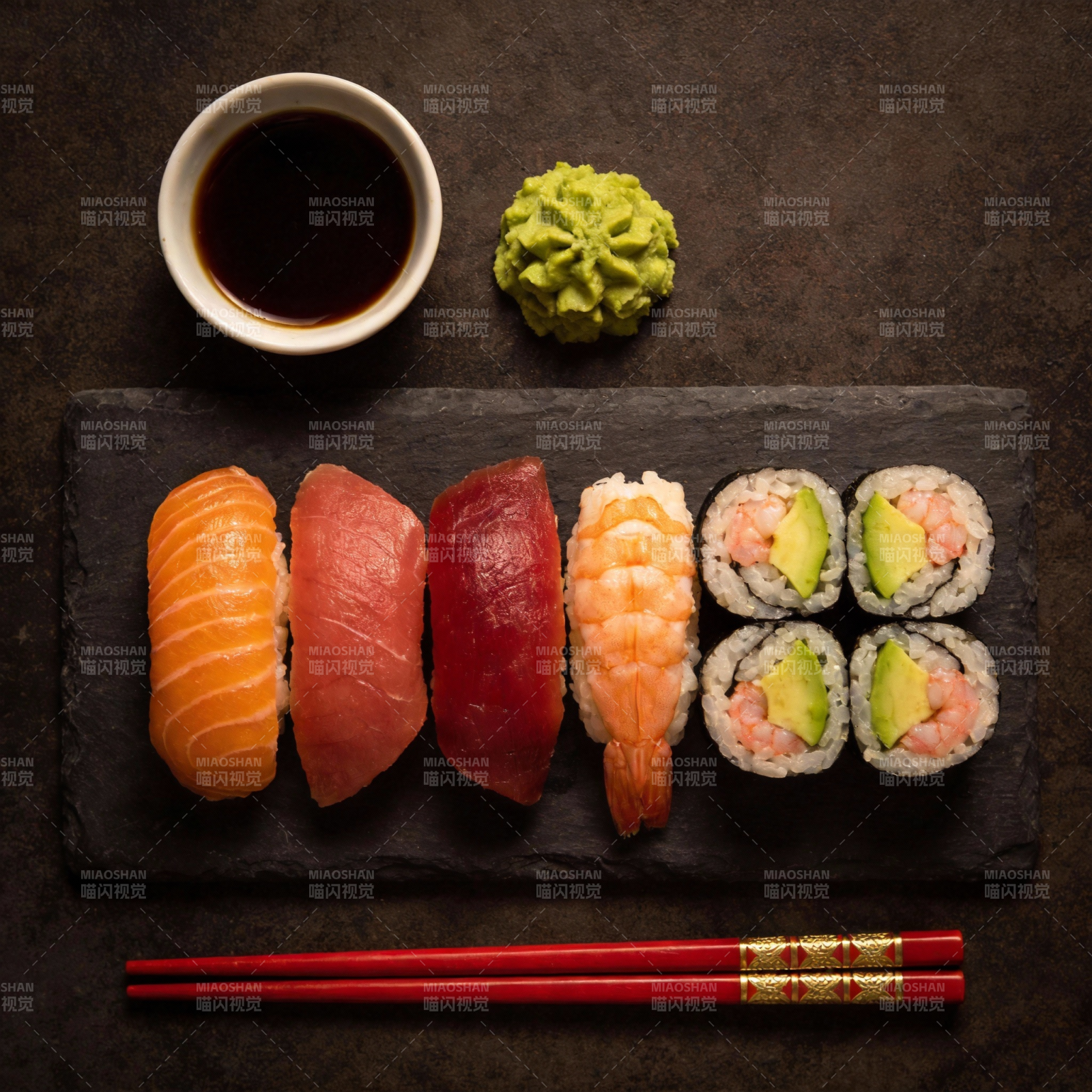 精致寿司拼盘图片