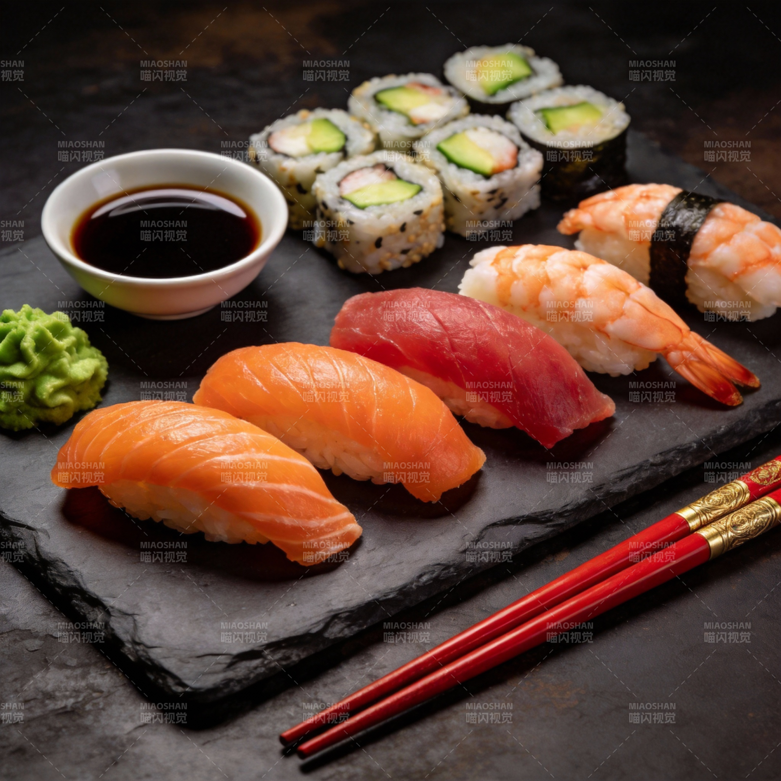 精致寿司拼盘图片