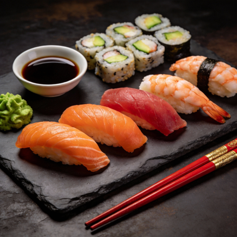 精致寿司拼盘图片