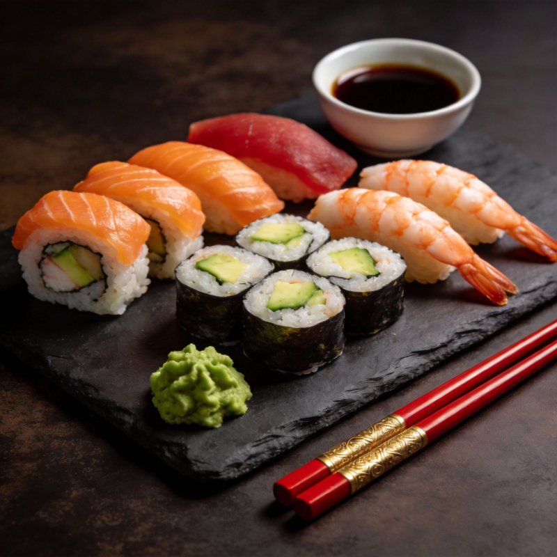 精致寿司拼盘图片