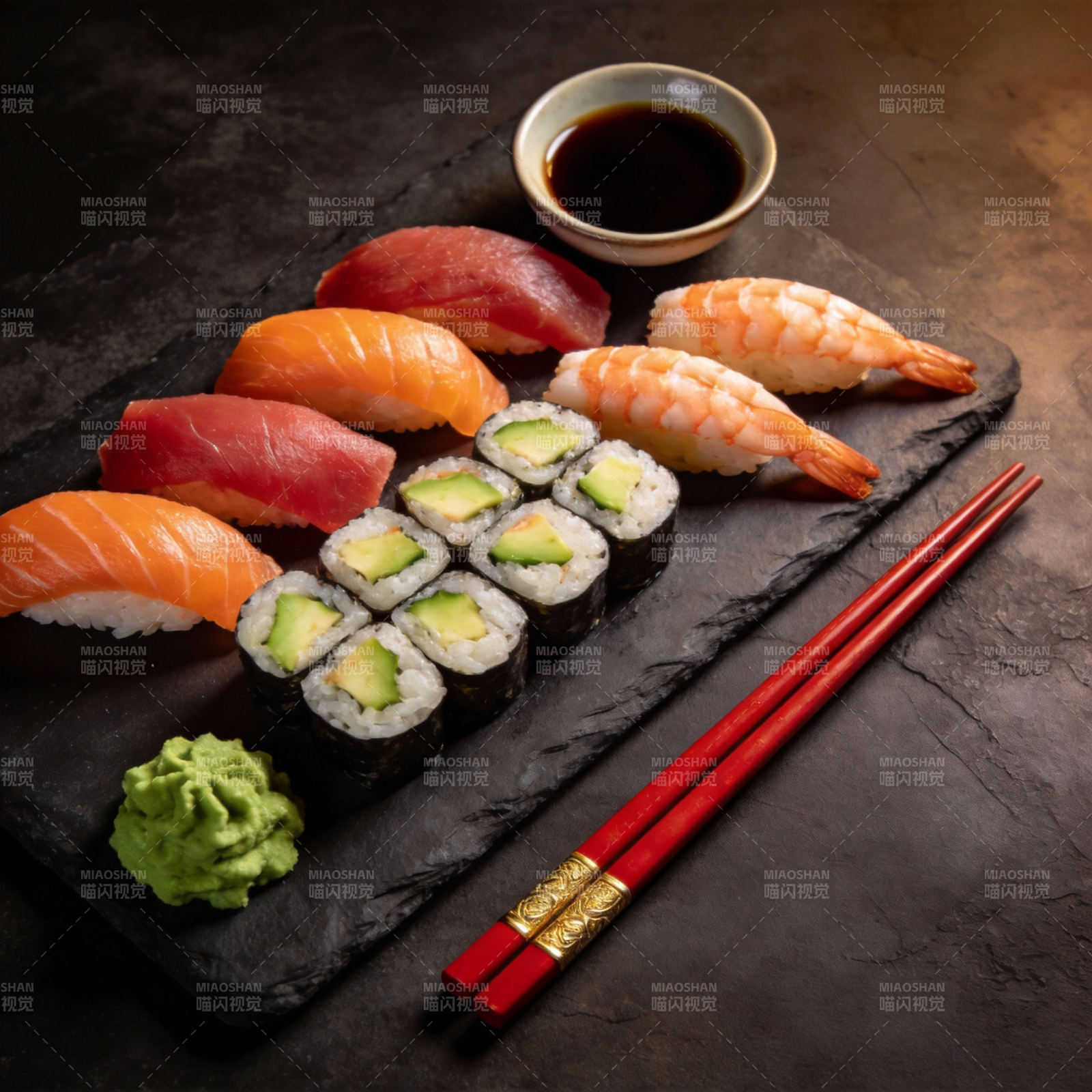 精致寿司拼盘图片