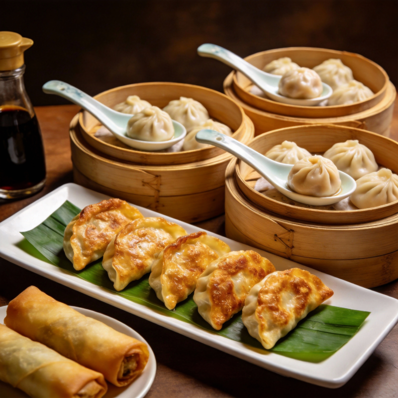 美味中式点心拼盘图片