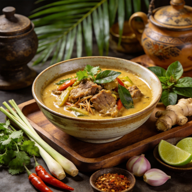 泰式咖喱牛肉汤图片