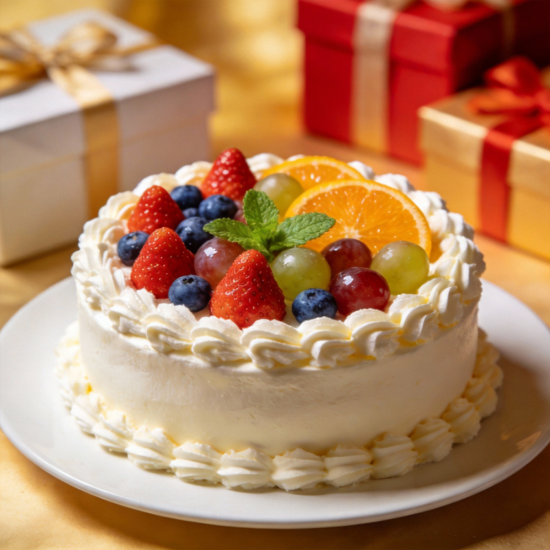 水果奶油蛋糕图片