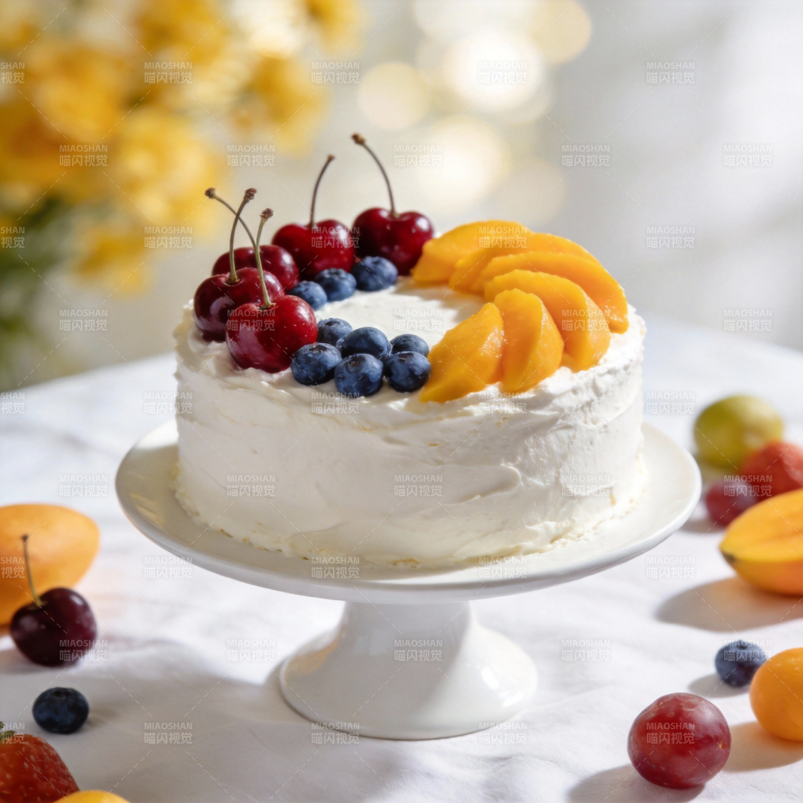 水果奶油蛋糕图片