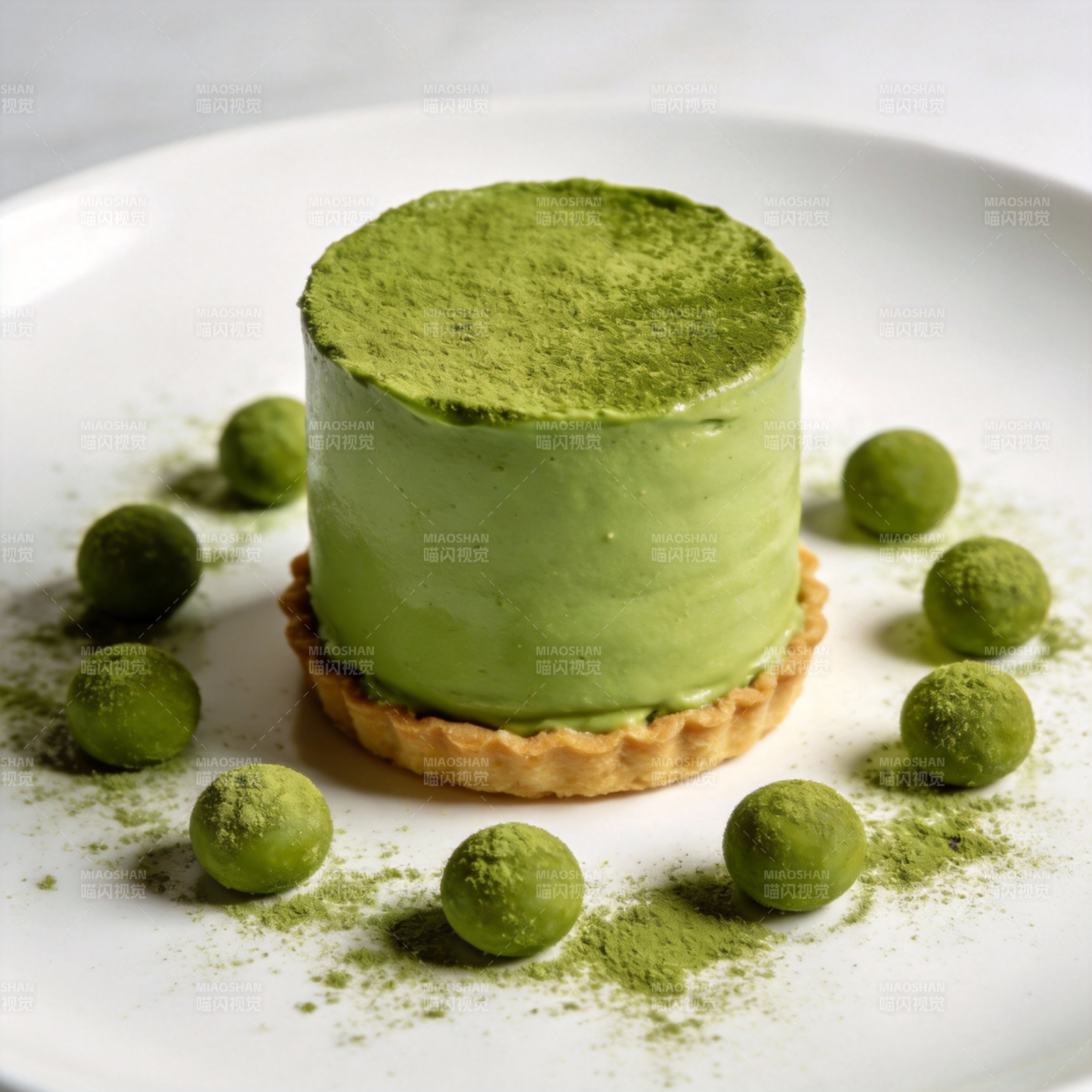 抹茶慕斯蛋糕图片