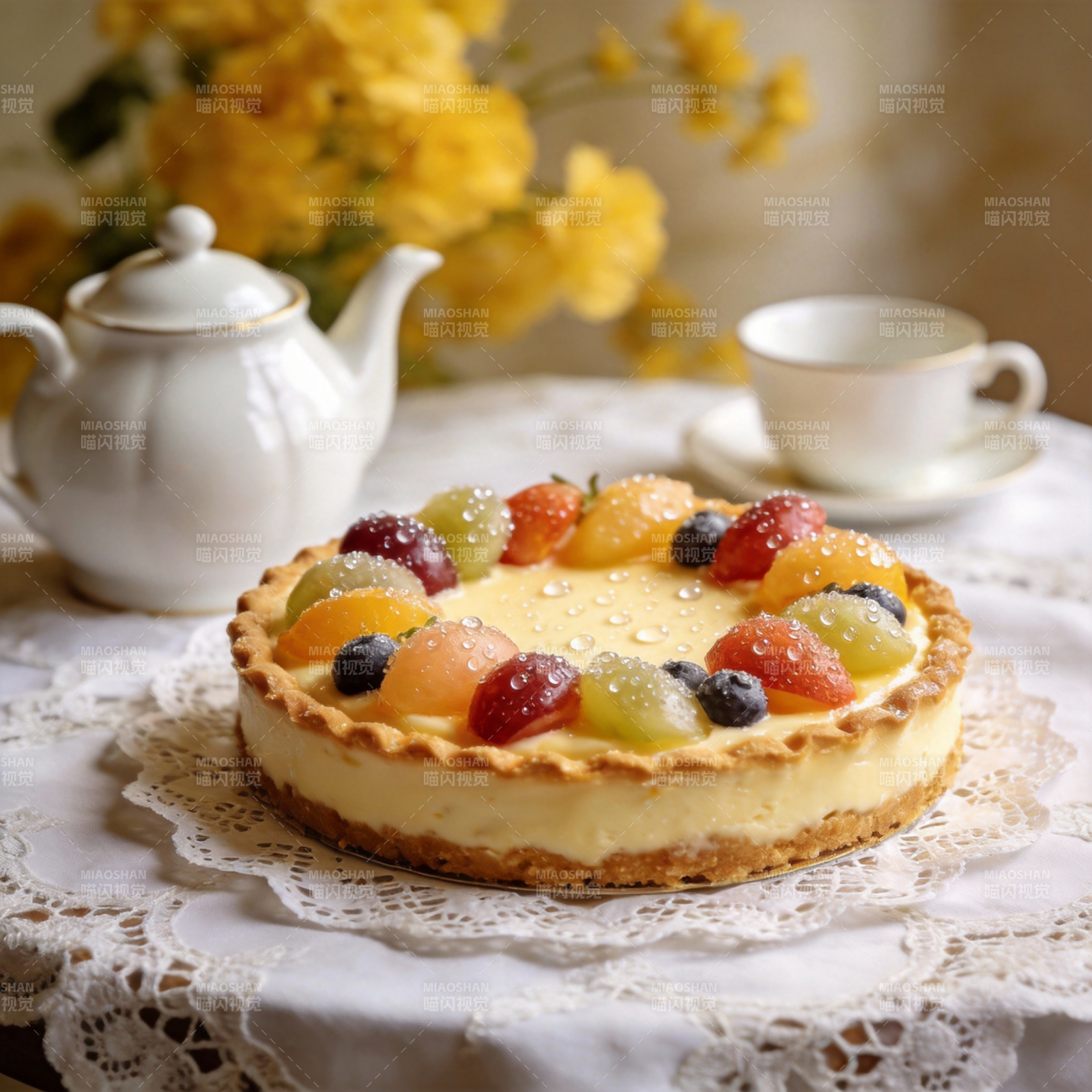 水果奶油挞图片