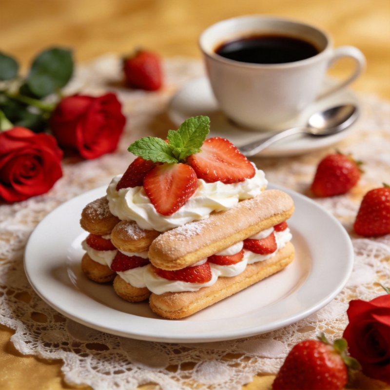 草莓提拉米苏图片