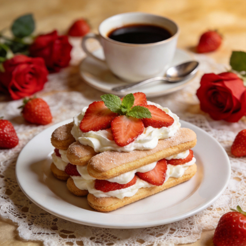 草莓提拉米苏图片