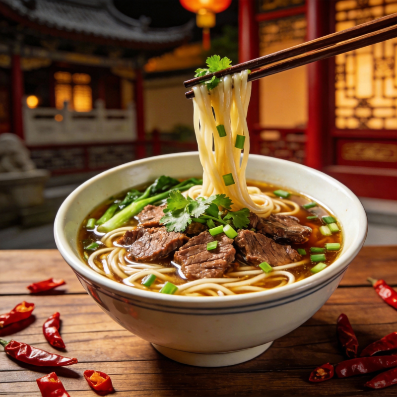 牛肉面香飘四溢图片