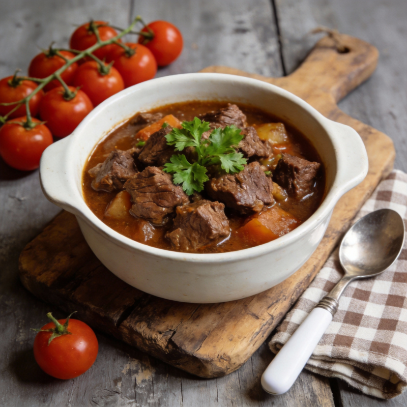 牛肉炖菜配番茄图片