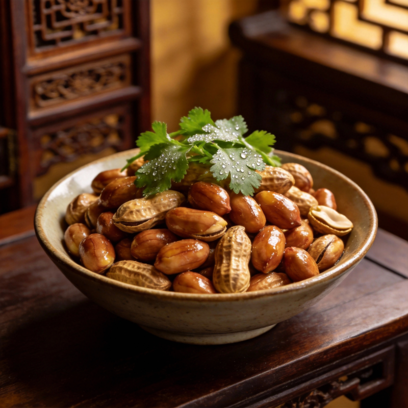 香脆花生配香菜图片