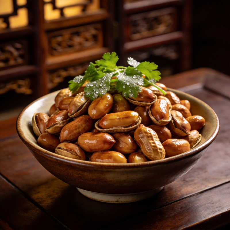 香脆花生配香菜图片