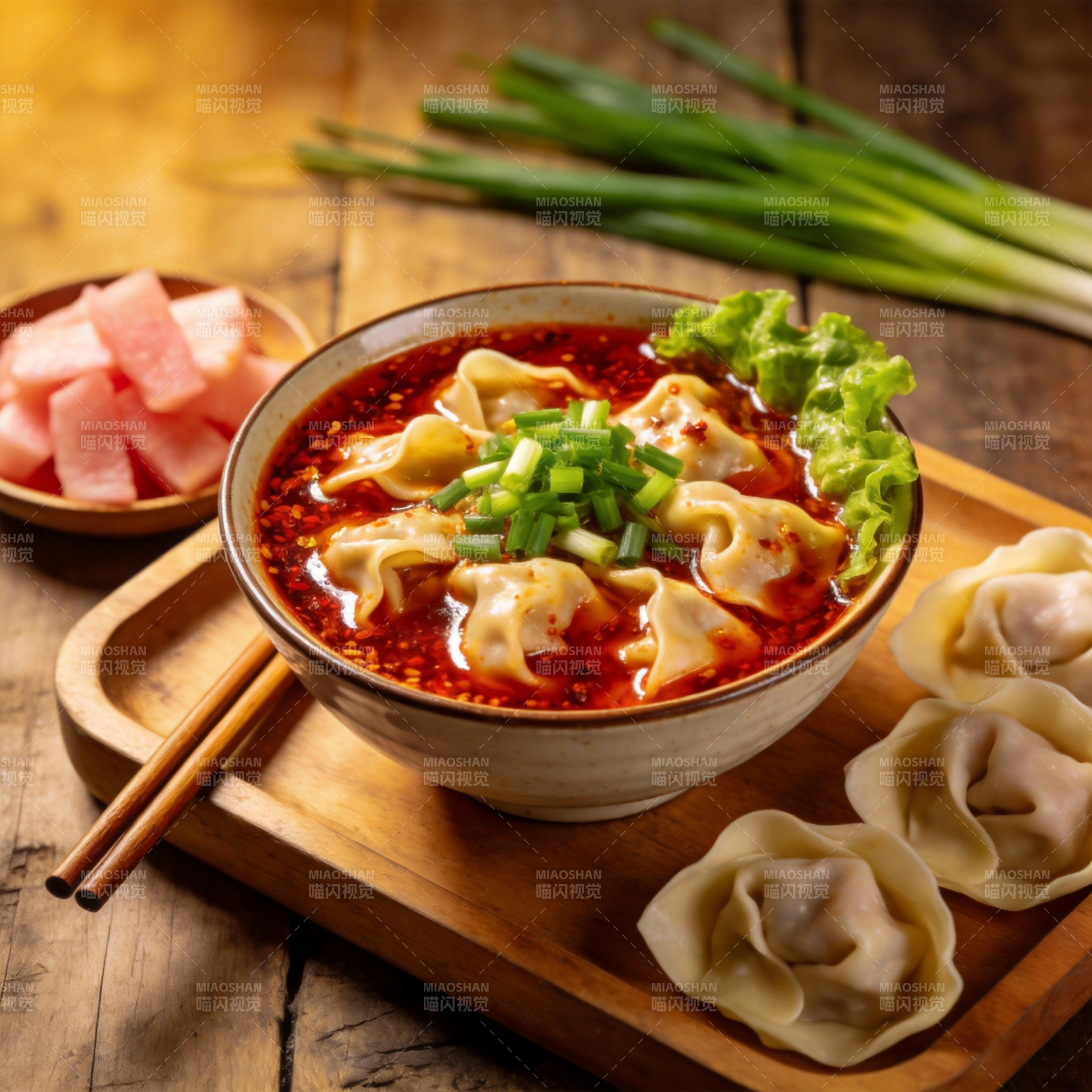 麻辣鲜香饺子汤图片