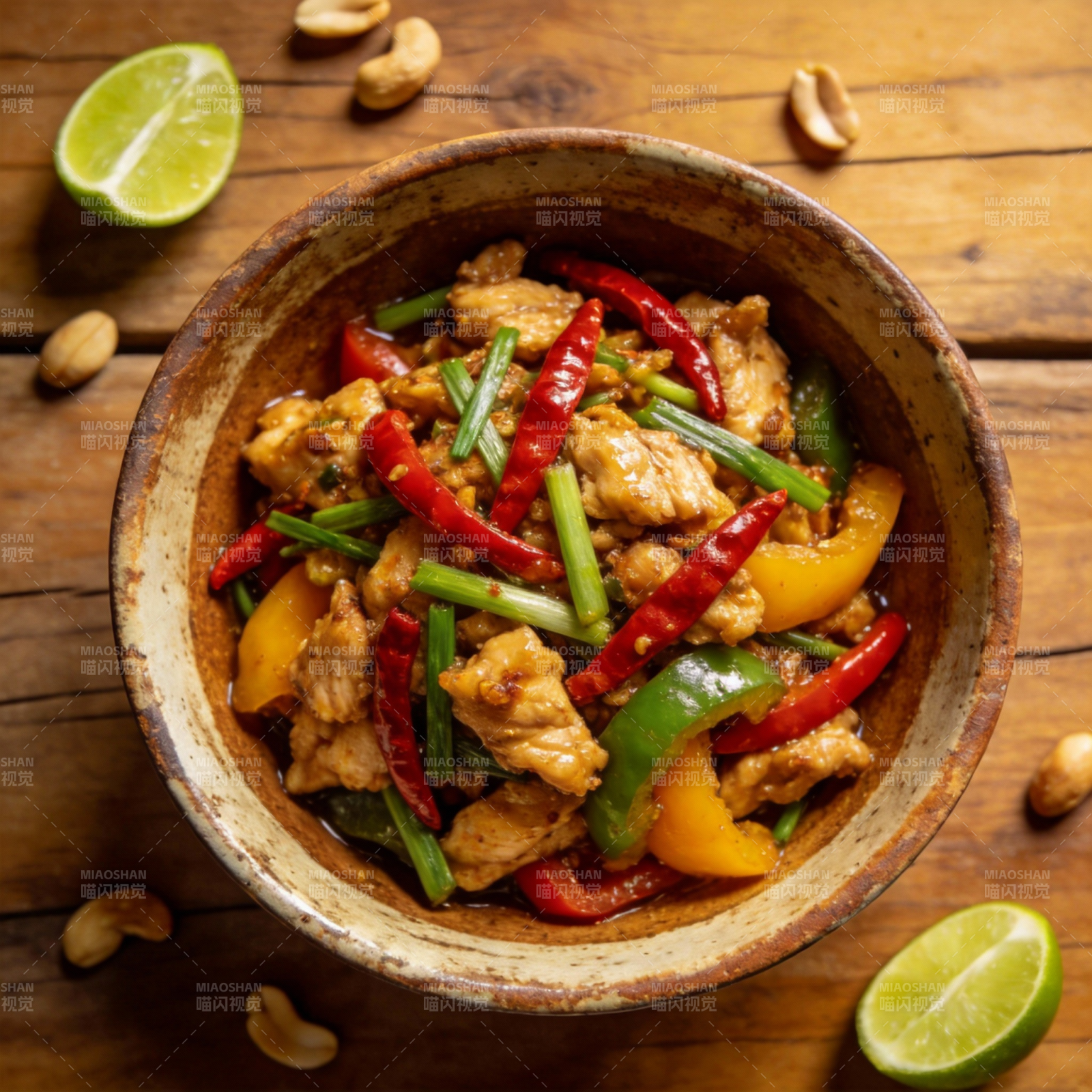辣味鸡肉炒菜图片