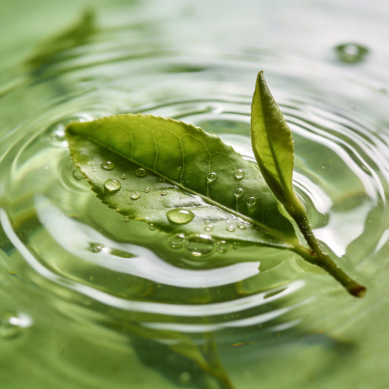 绿叶浮水 涟漪轻荡图片