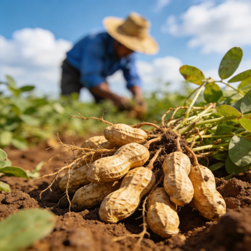 花生丰收景象图片