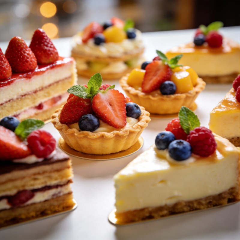 缤纷水果甜点拼盘图片