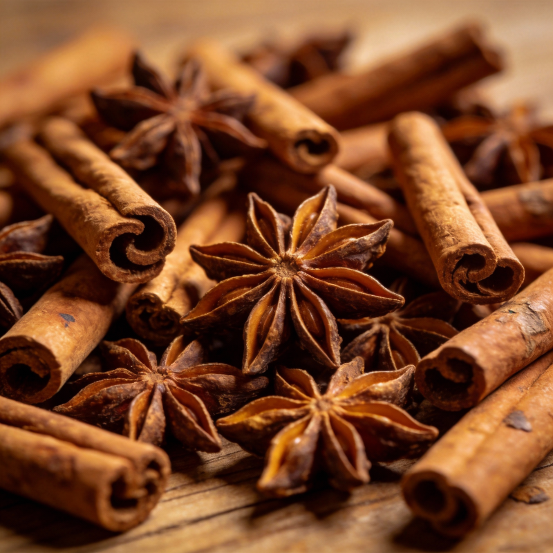 八角与桂皮香料图片