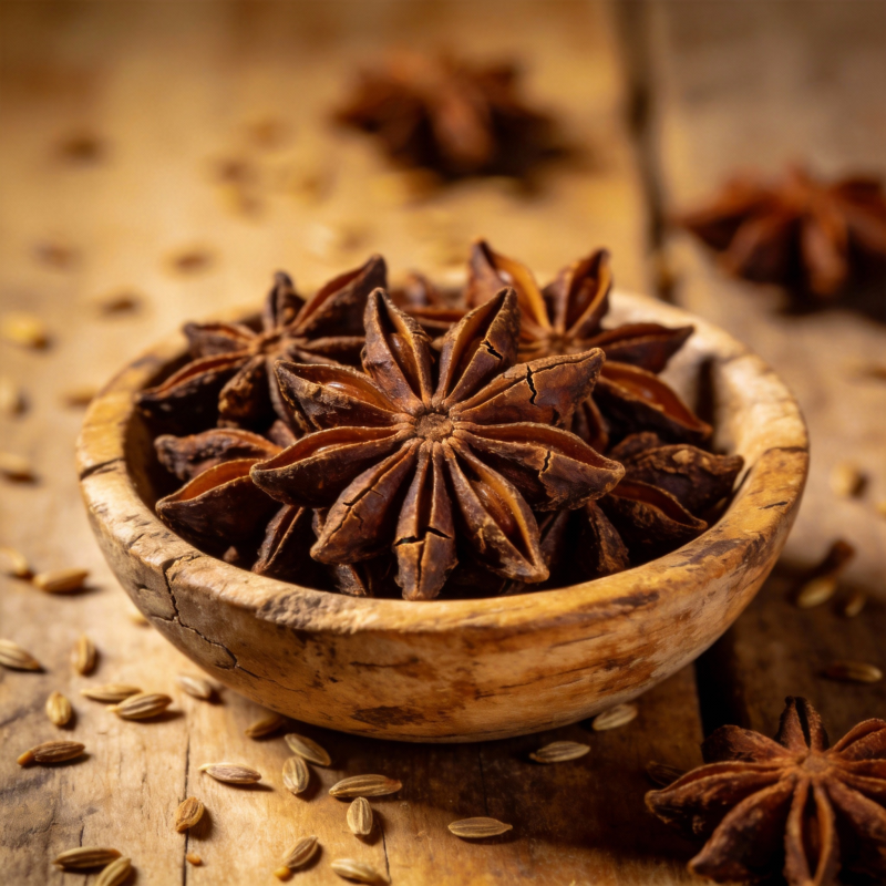 八角香料特写图片