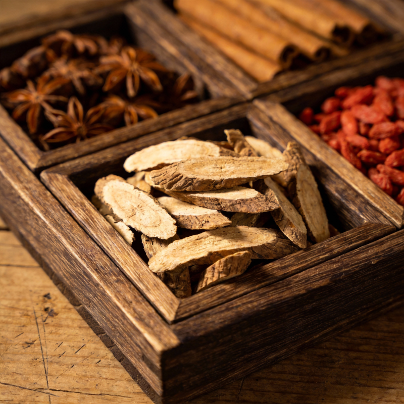 香料盒中的天然草本图片