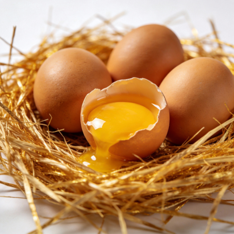 金蛋破壳 鲜黄流淌图片