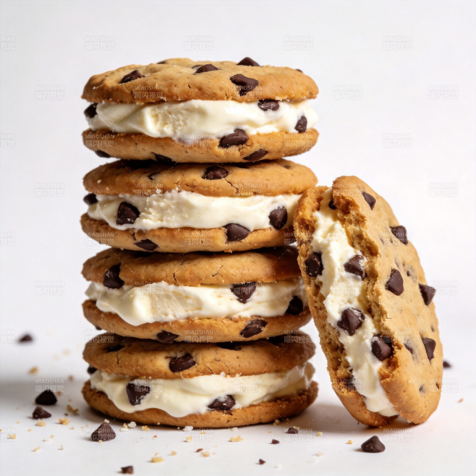 巧克力 chip 冰激凌夹心饼干图片