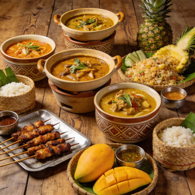 热带风味美食盛宴图片