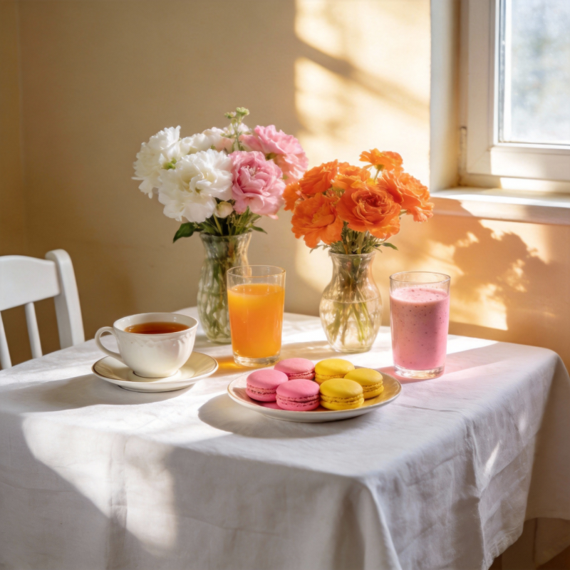 阳光下的花茶时光图片