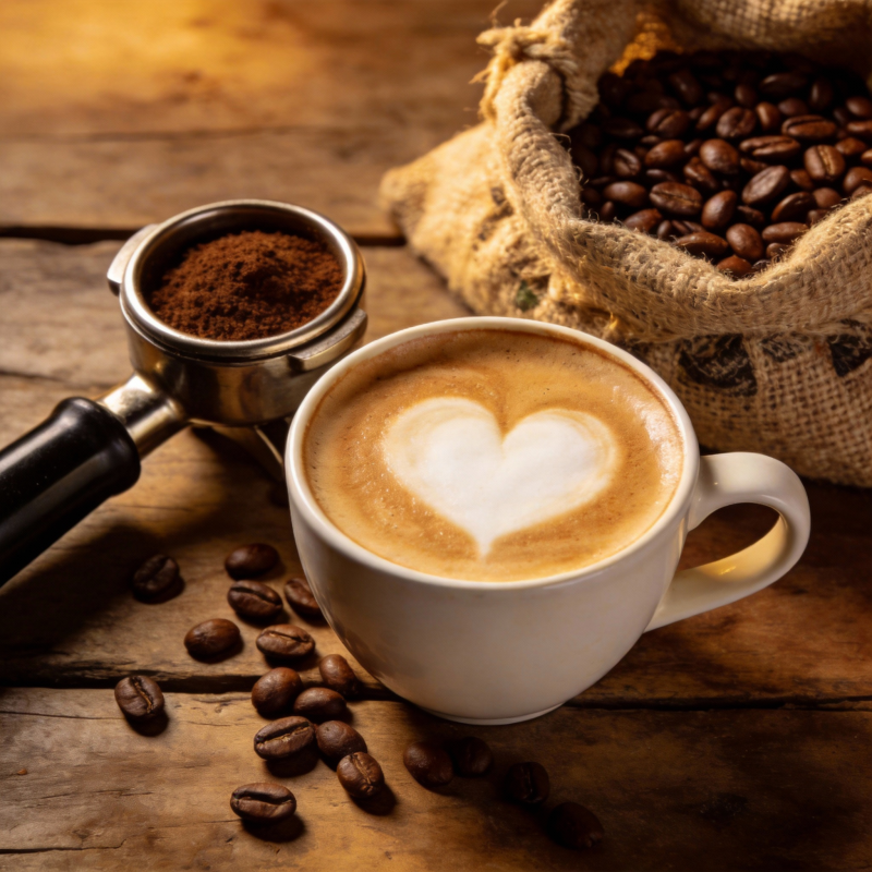 咖啡拉花心形艺术图片