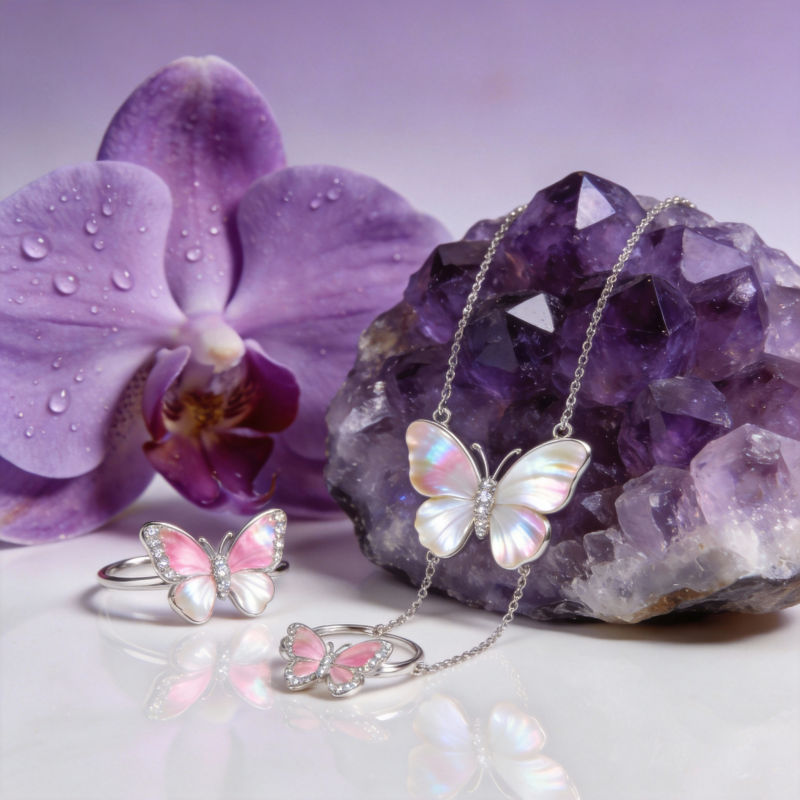 蝶舞紫晶 优雅绽放图片