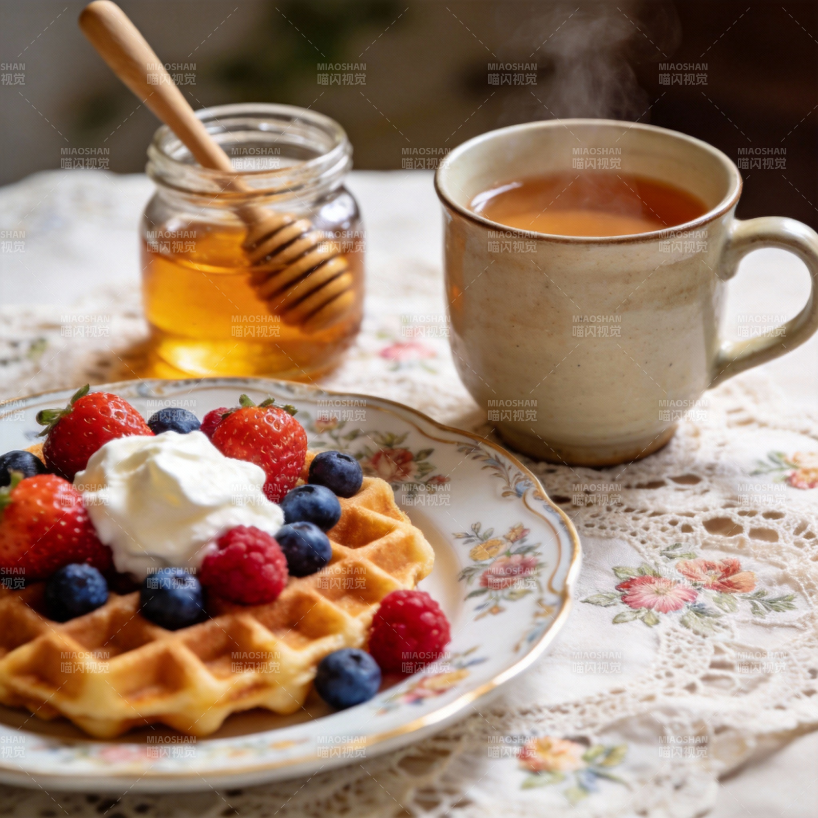 甜蜜早餐时光图片