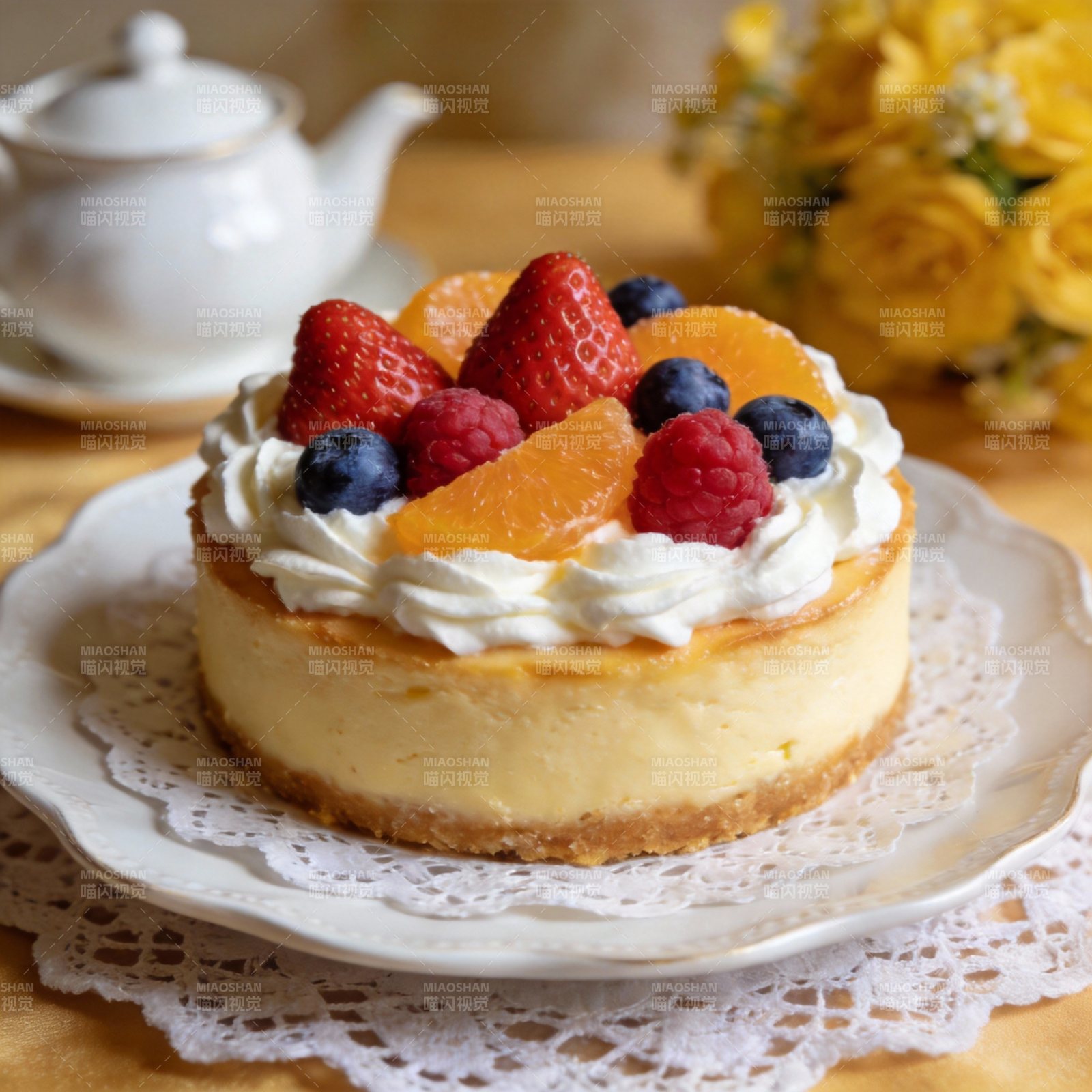 水果奶油芝士蛋糕图片