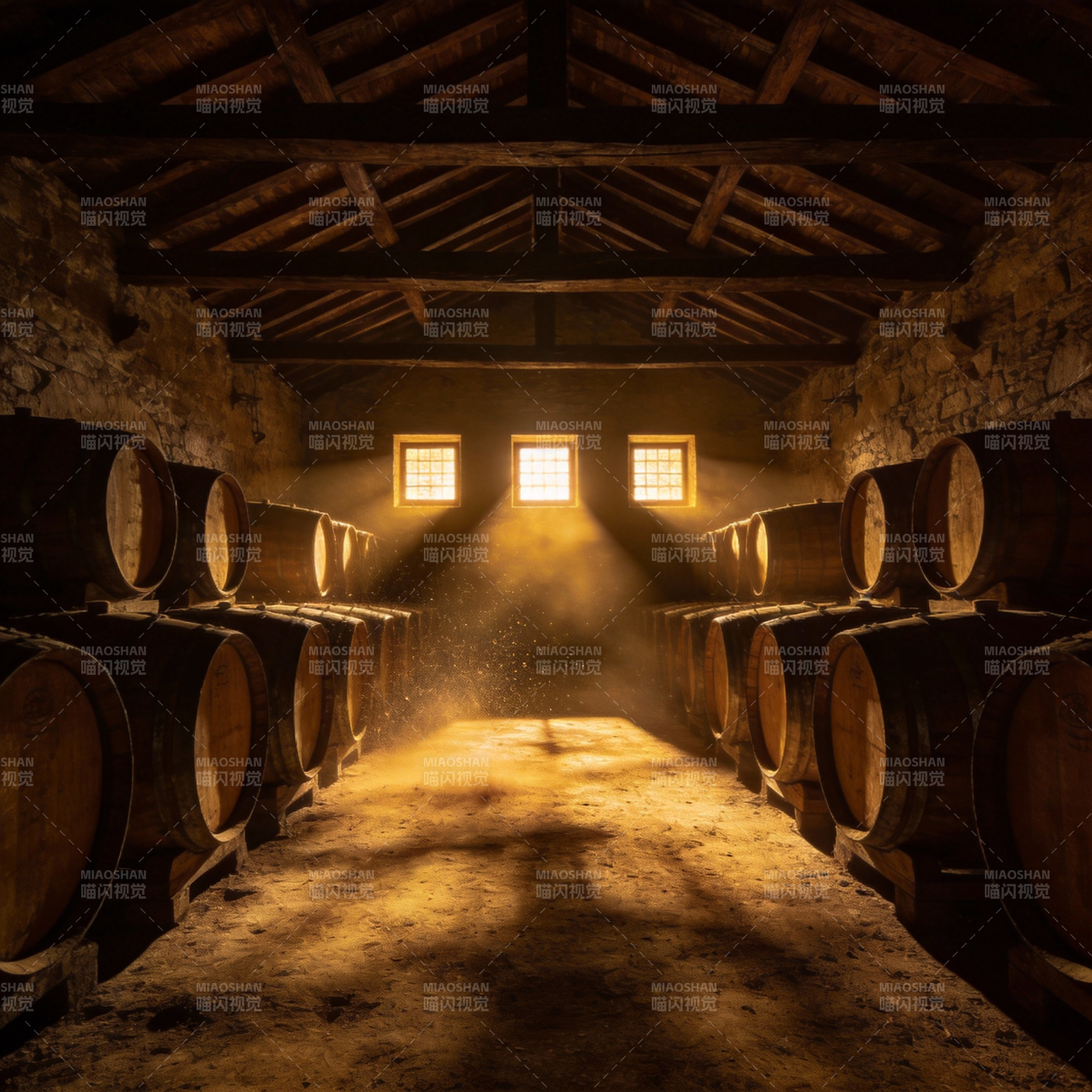 酒窖光影图片