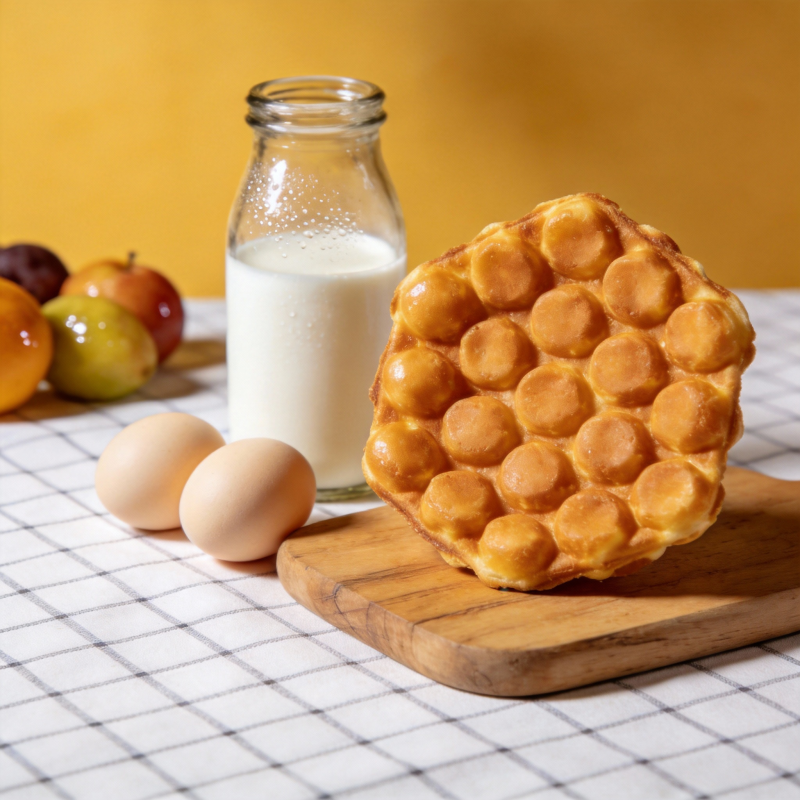 蜂巢蛋糕与牛奶图片