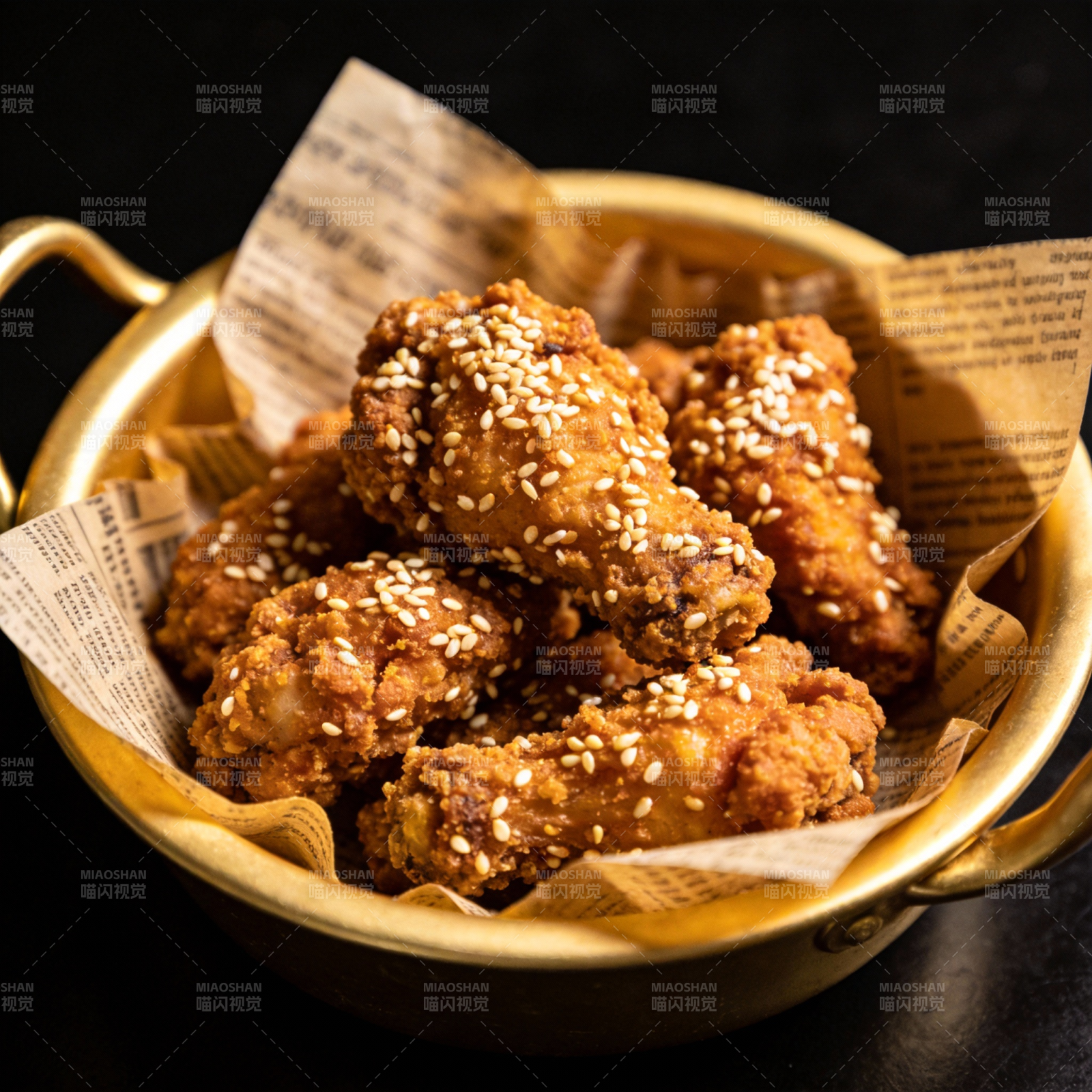 芝麻鸡翅 金黄酥脆图片