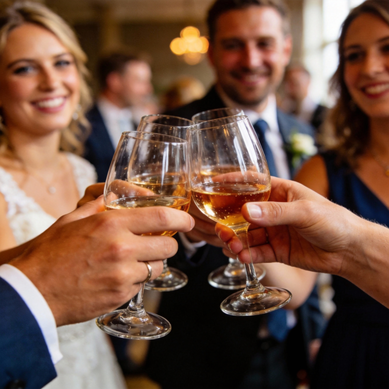 婚礼举杯欢庆图片